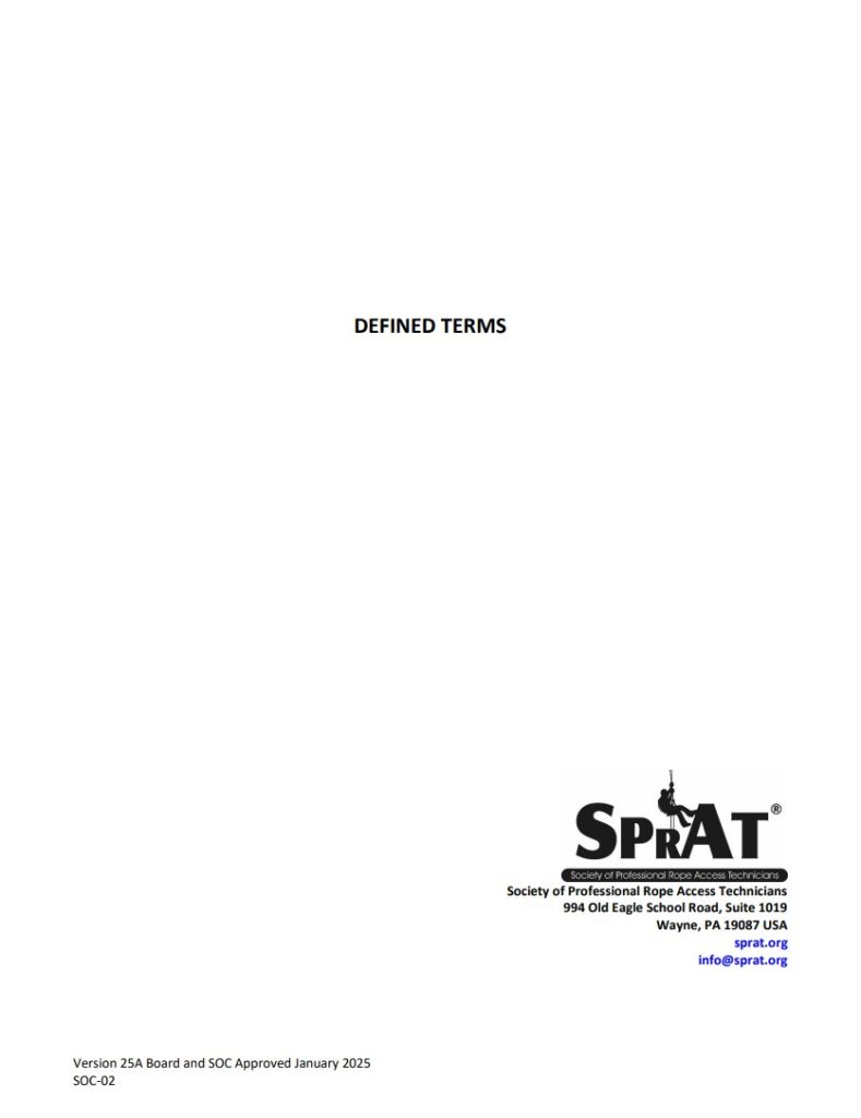 Sprat Defined Terms